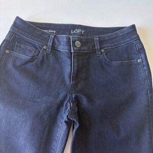 Ann Taylor Loft curvy skinny size 27/4 petite jeans 5 pocket dark wash
